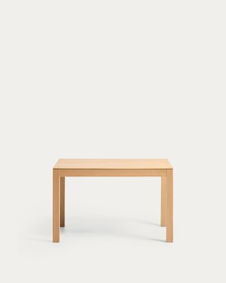 Mesa extensible Narevi en chapa de roble con acabado natural 130 (190) x 80 cm
