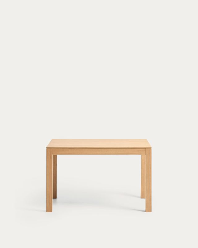 Mesa extensible Narevi en chapa de roble con acabado natural 130 (190) x 80 cm