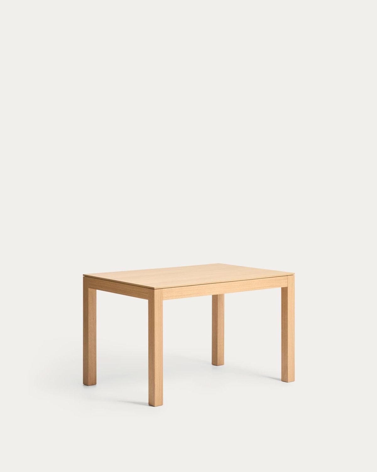 Mesa extensible Narevi en chapa de roble con acabado natural 130 (190) x 80 cm