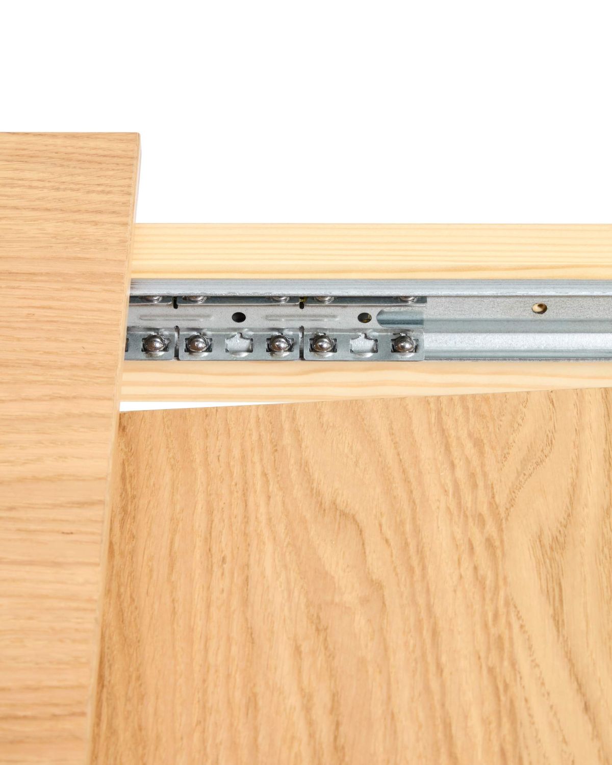 Mesa extensible Narevi en chapa de roble con acabado natural 130 (190) x 80 cm