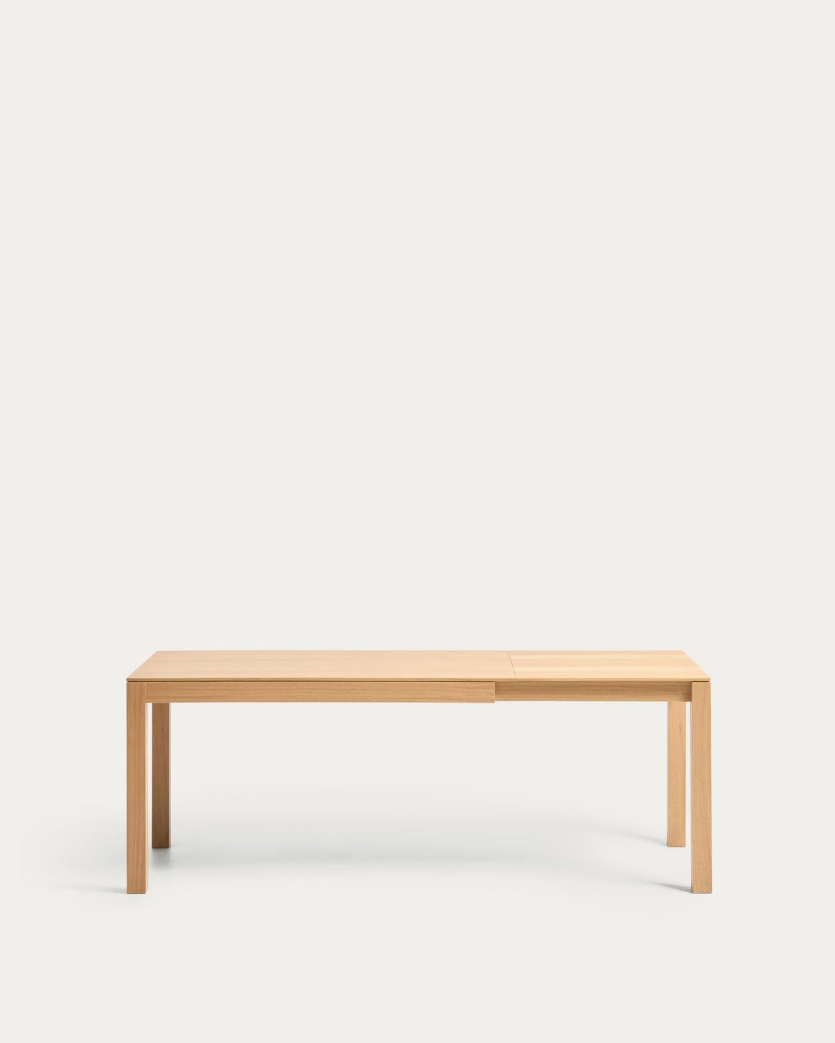 Mesa extensible Narevi en chapa de roble con acabado natural 170 (230) x 80 cm