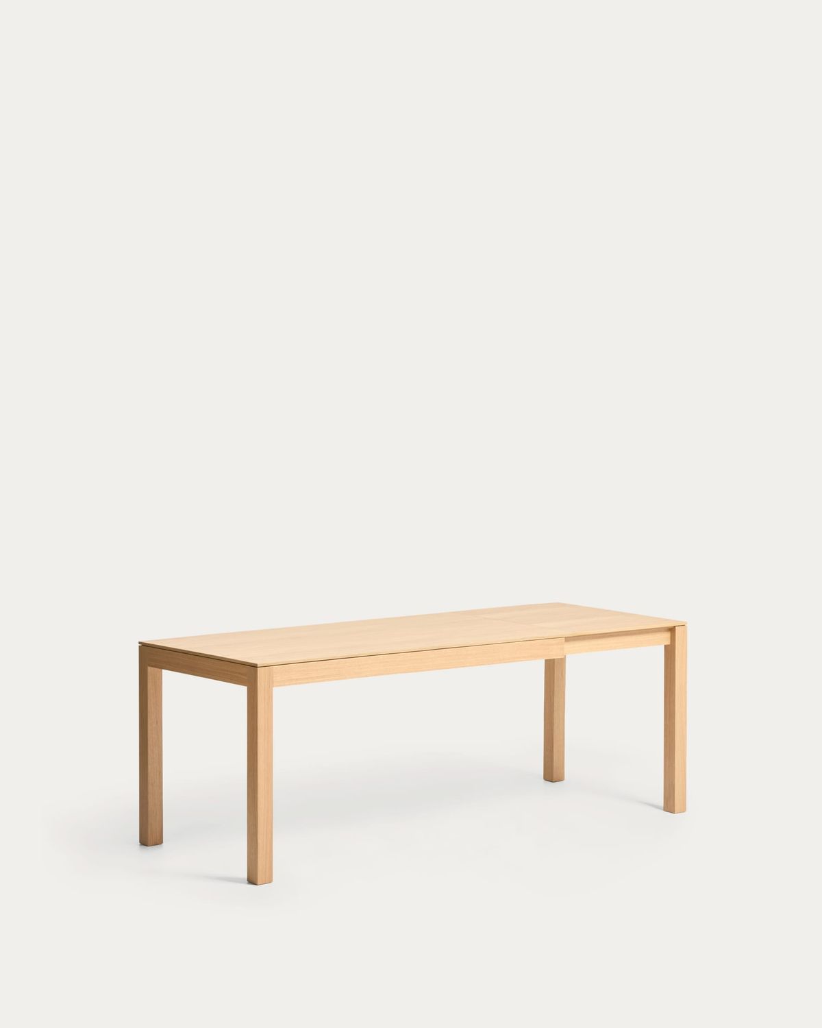 Mesa extensible Narevi en chapa de roble con acabado natural 170 (230) x 80 cm