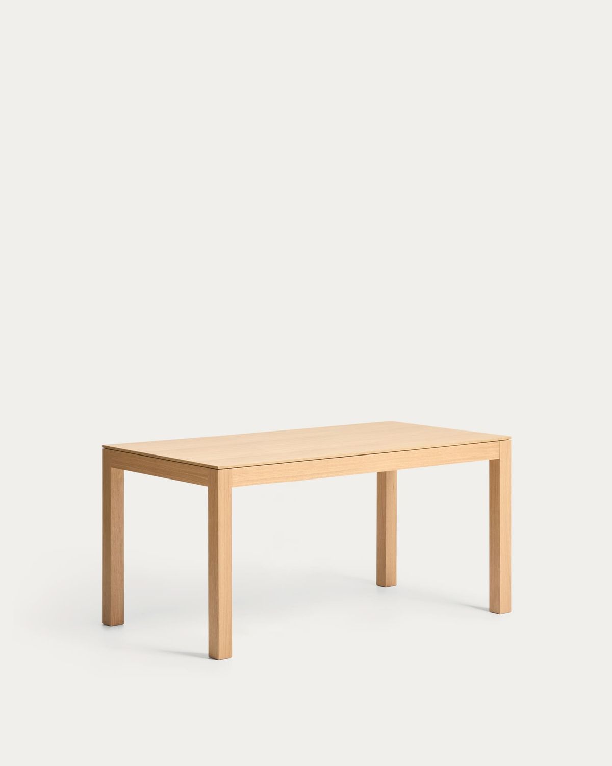 Mesa extensible Narevi en chapa de roble con acabado natural 170 (230) x 80 cm