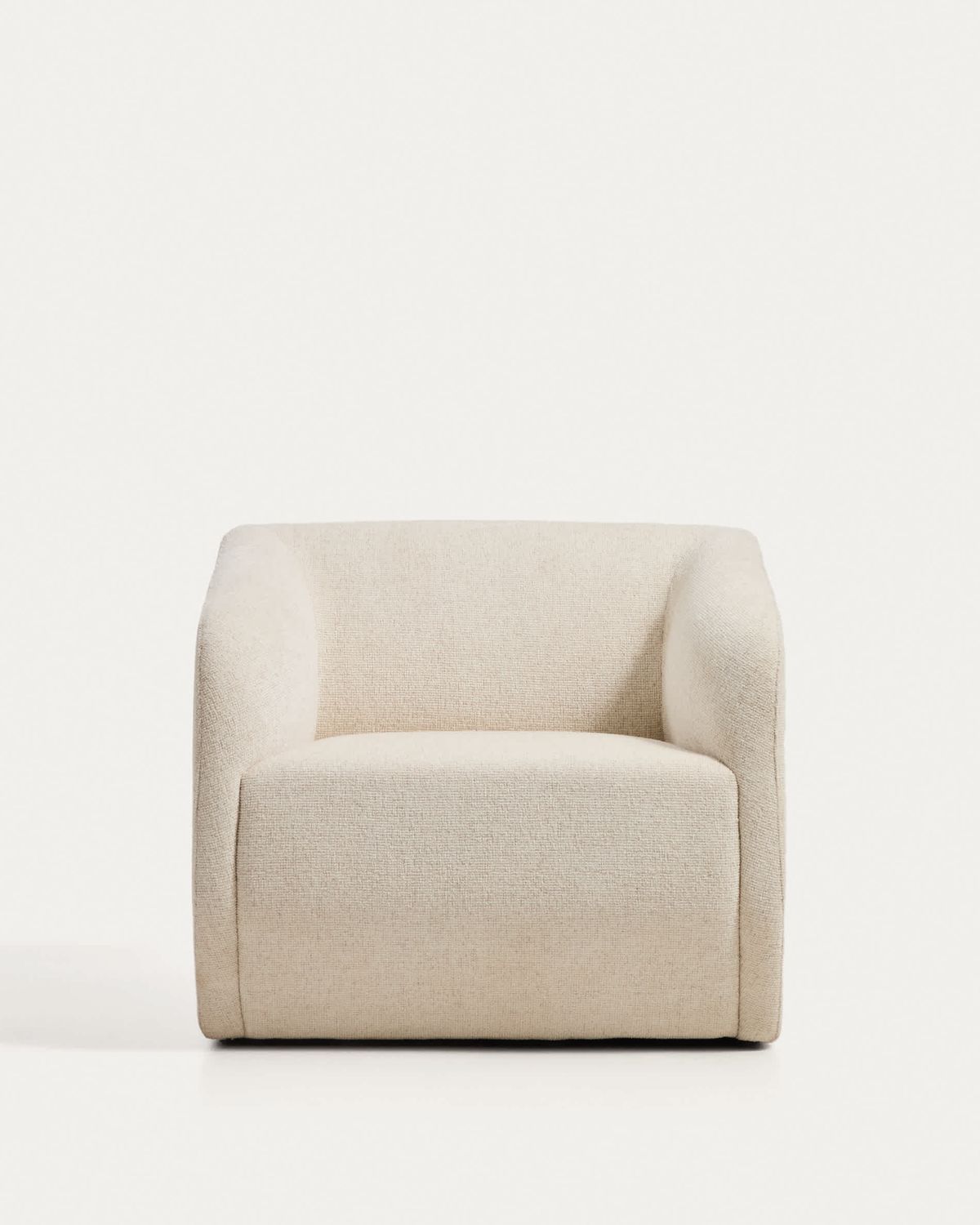 Butaca Milare de chenilla beige 83 cm FSC 100%