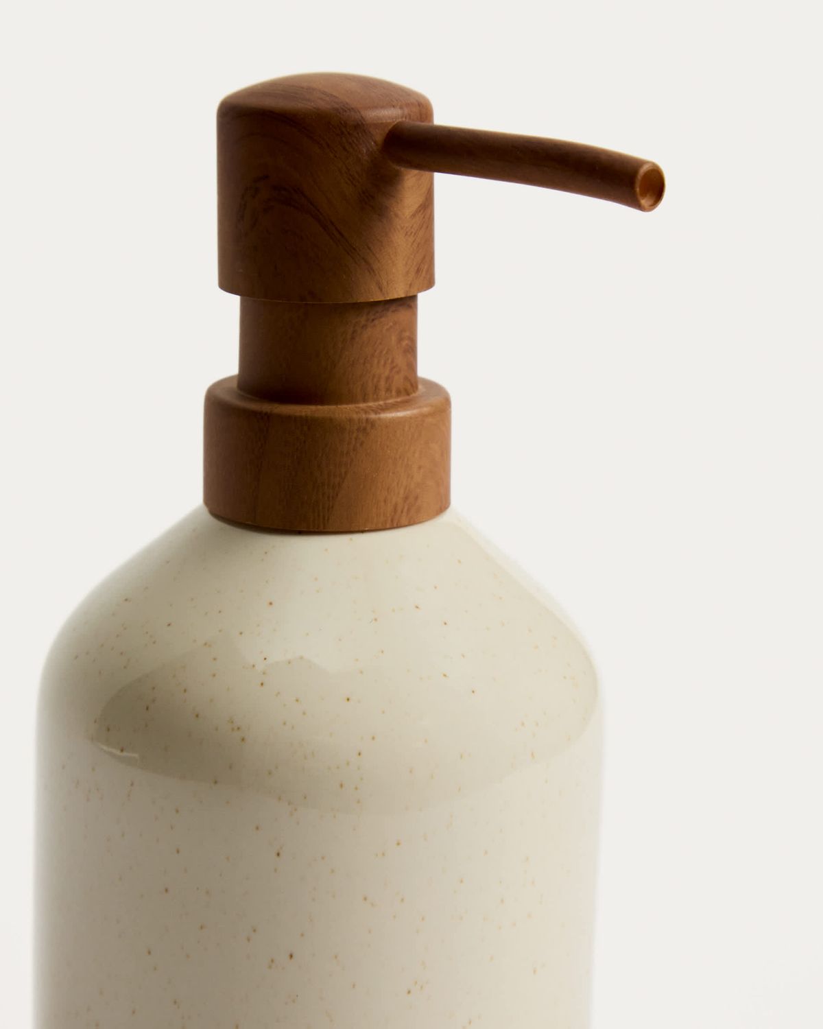 Dispensador de jabón Noris de gres esmaltado crudo