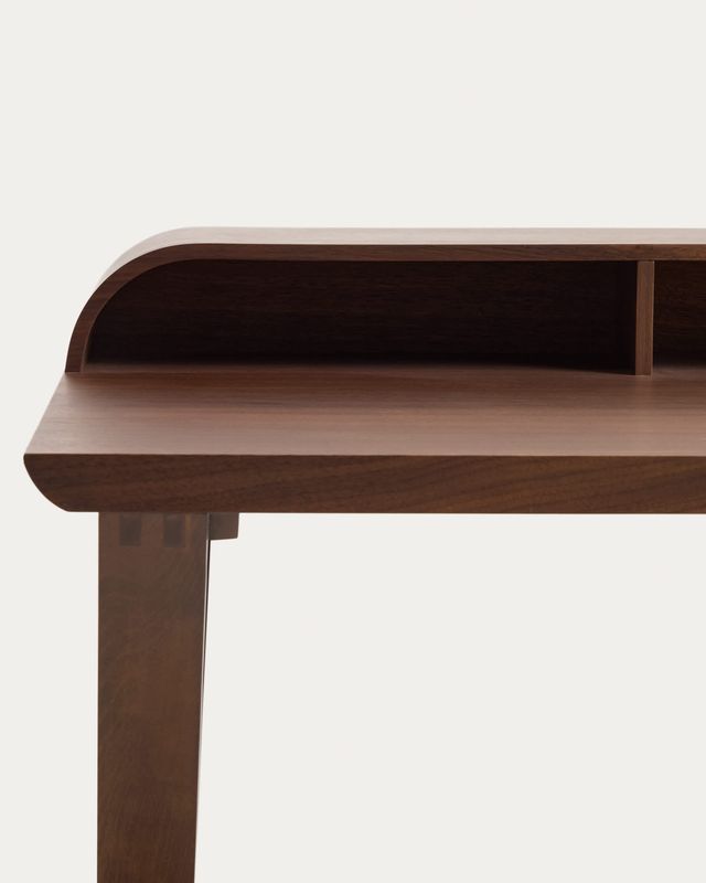 Escritorio Dilare de chapa de nogal 120 x 85 cm