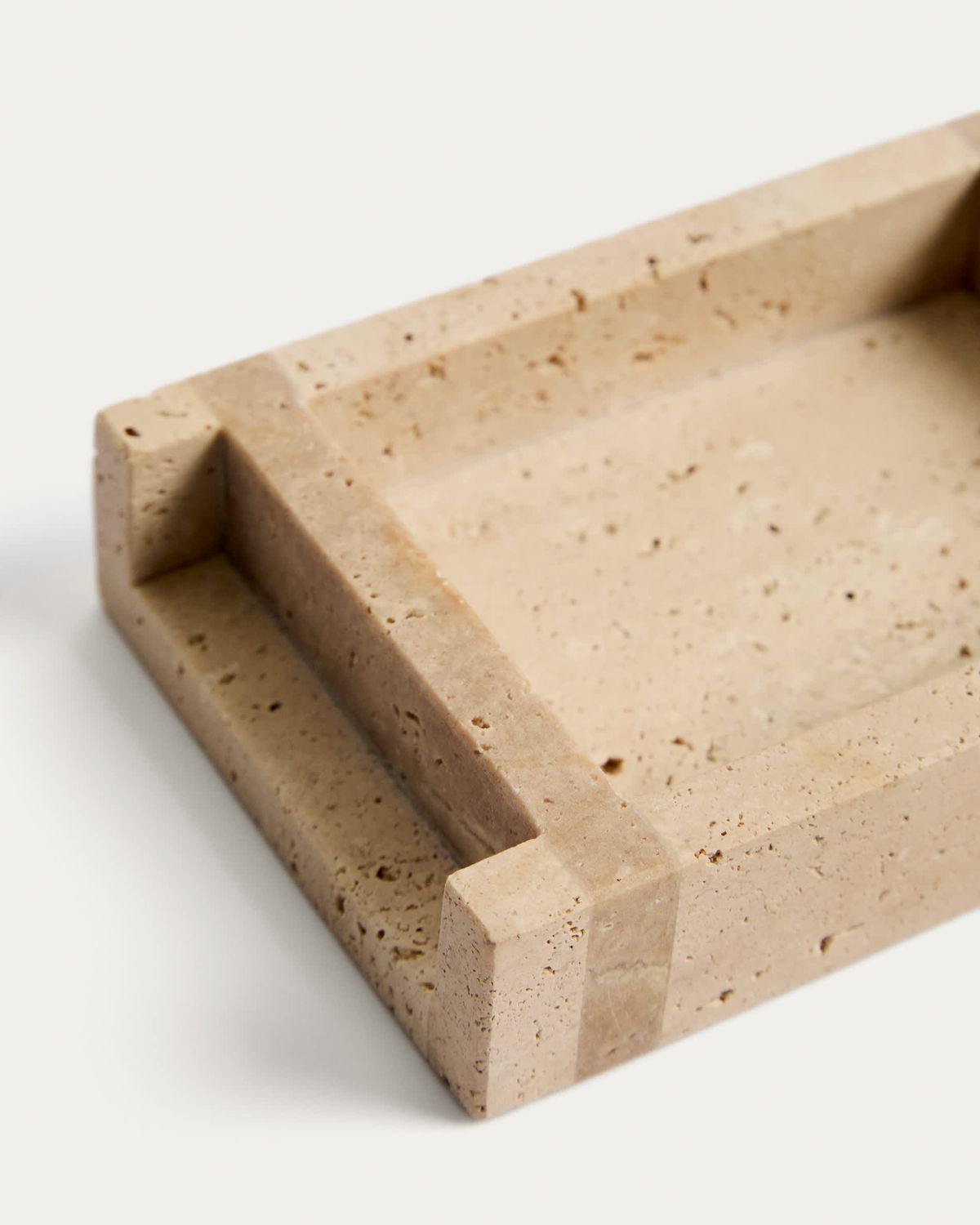 Jabonera Zenen de mármol travertino beige
