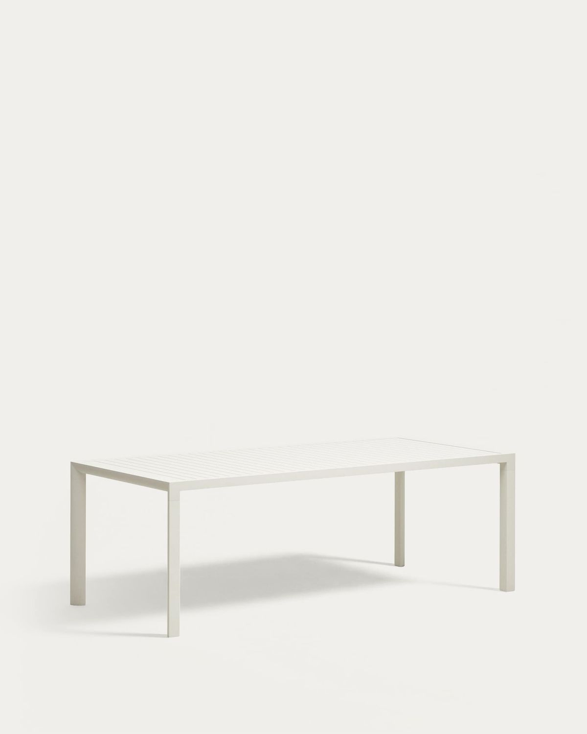 Mesa de exterior Culip de aluminio con acabado blanco 220 x 100 cm