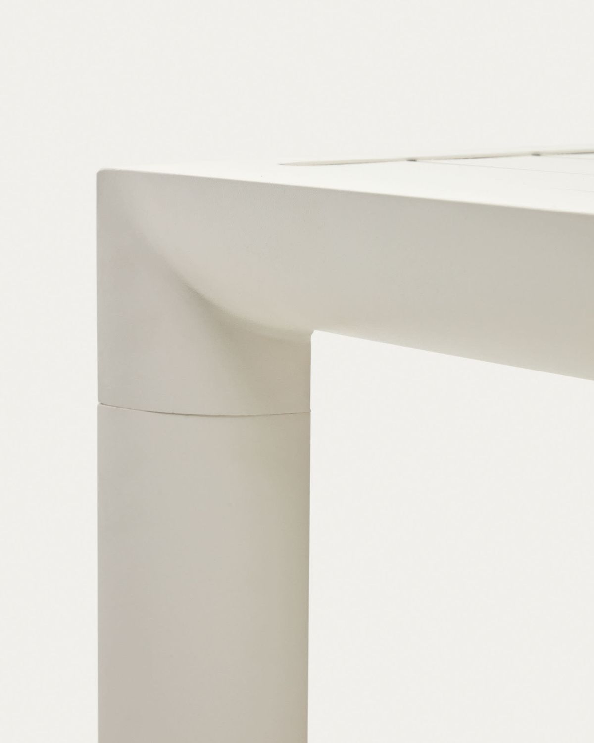 Mesa de exterior Culip de aluminio con acabado blanco 220 x 100 cm