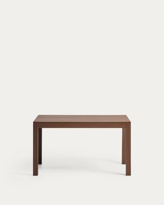 Mesa extensible Narevi en chapa de roble con acabado nogal 170 (230) x 80 cm