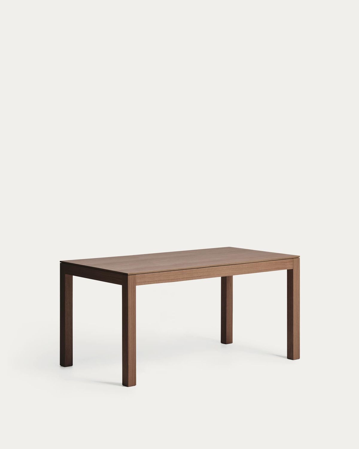 Mesa extensible Narevi en chapa de roble con acabado nogal 170 (230) x 80 cm