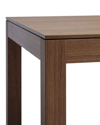 Mesa extensible Narevi en chapa de roble con acabado nogal 170 (230) x 80 cm
