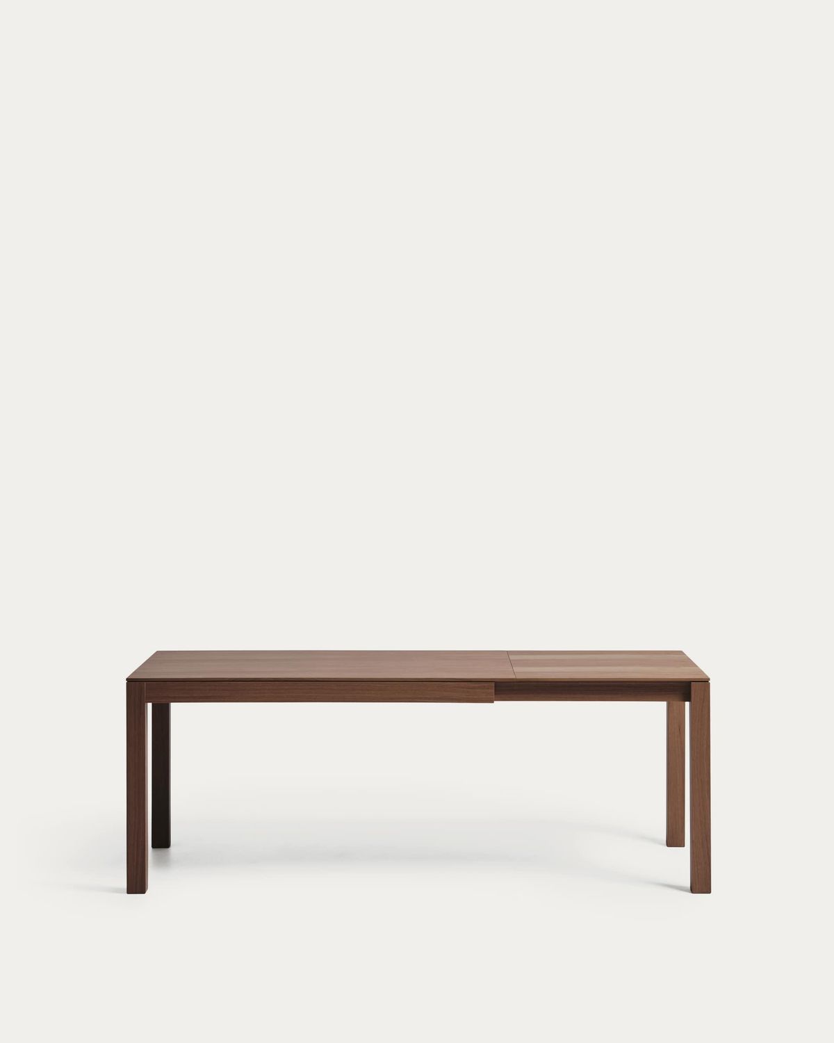 Mesa extensible Narevi en chapa de roble con acabado nogal 170 (230) x 80 cm