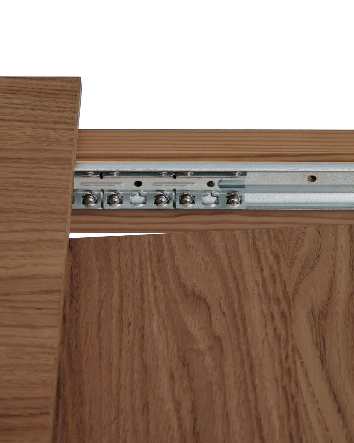 Mesa extensible Narevi en chapa de roble con acabado nogal 170 (230) x 80 cm
