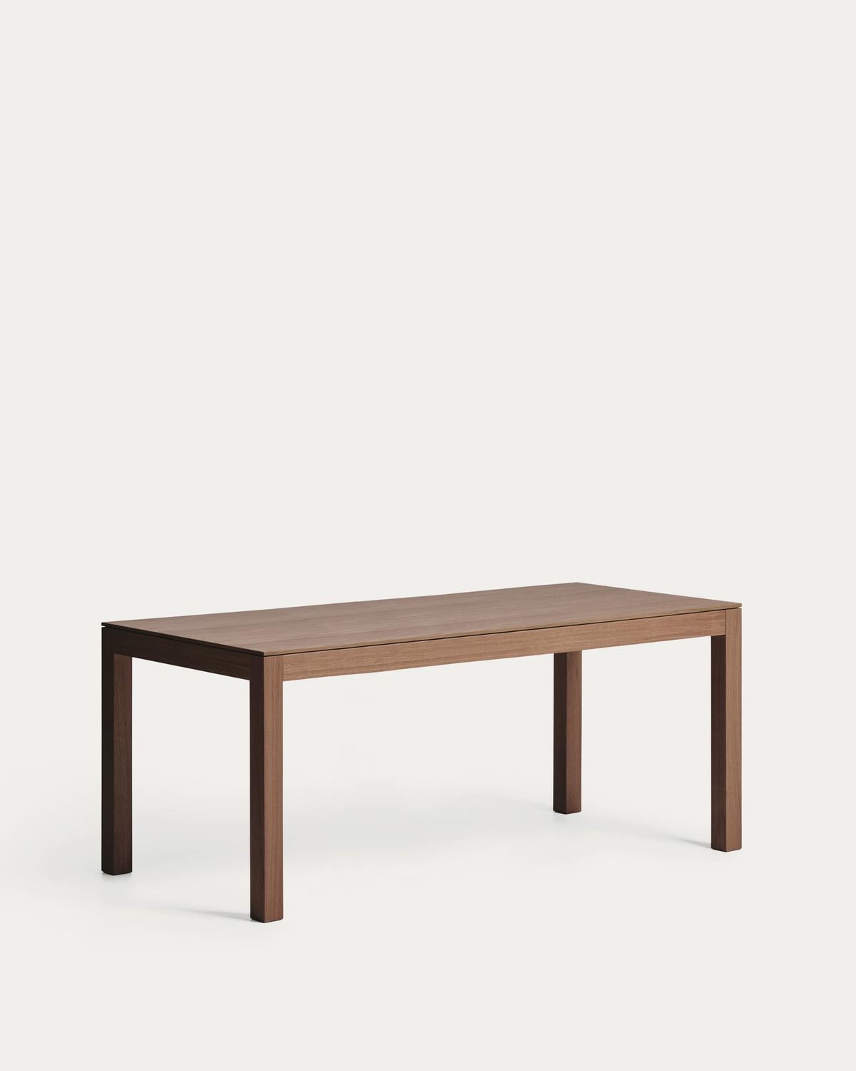 Mesa extensible Narevi en chapa de roble con acabado nogal 210 (270) x 100 cm