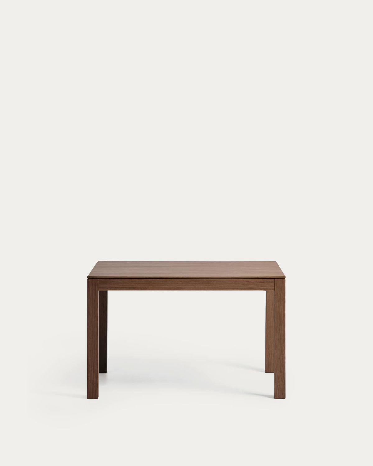 Mesa extensible Narevi en chapa de roble con acabado nogal 130 (190) x 80 cm