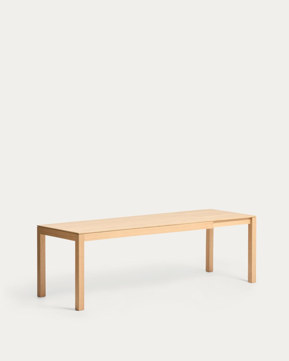 Mesa extensible Narevi en chapa de roble con acabado natural 210 (270) x 100 cm