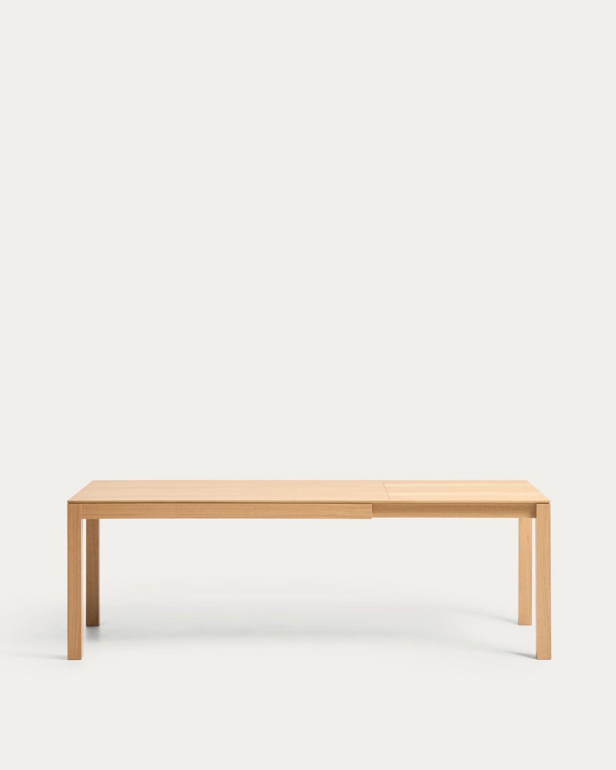 Mesa extensible Narevi en chapa de roble con acabado natural 210 (270) x 100 cm
