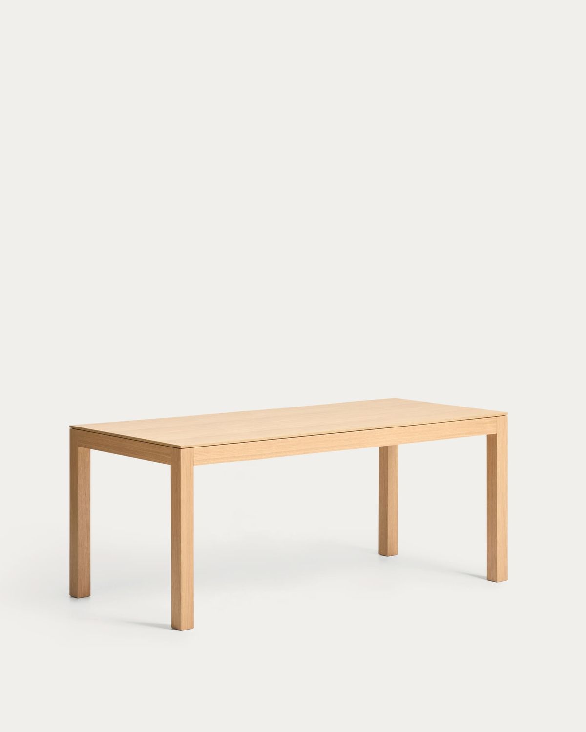 Mesa extensible Narevi en chapa de roble con acabado natural 210 (270) x 100 cm