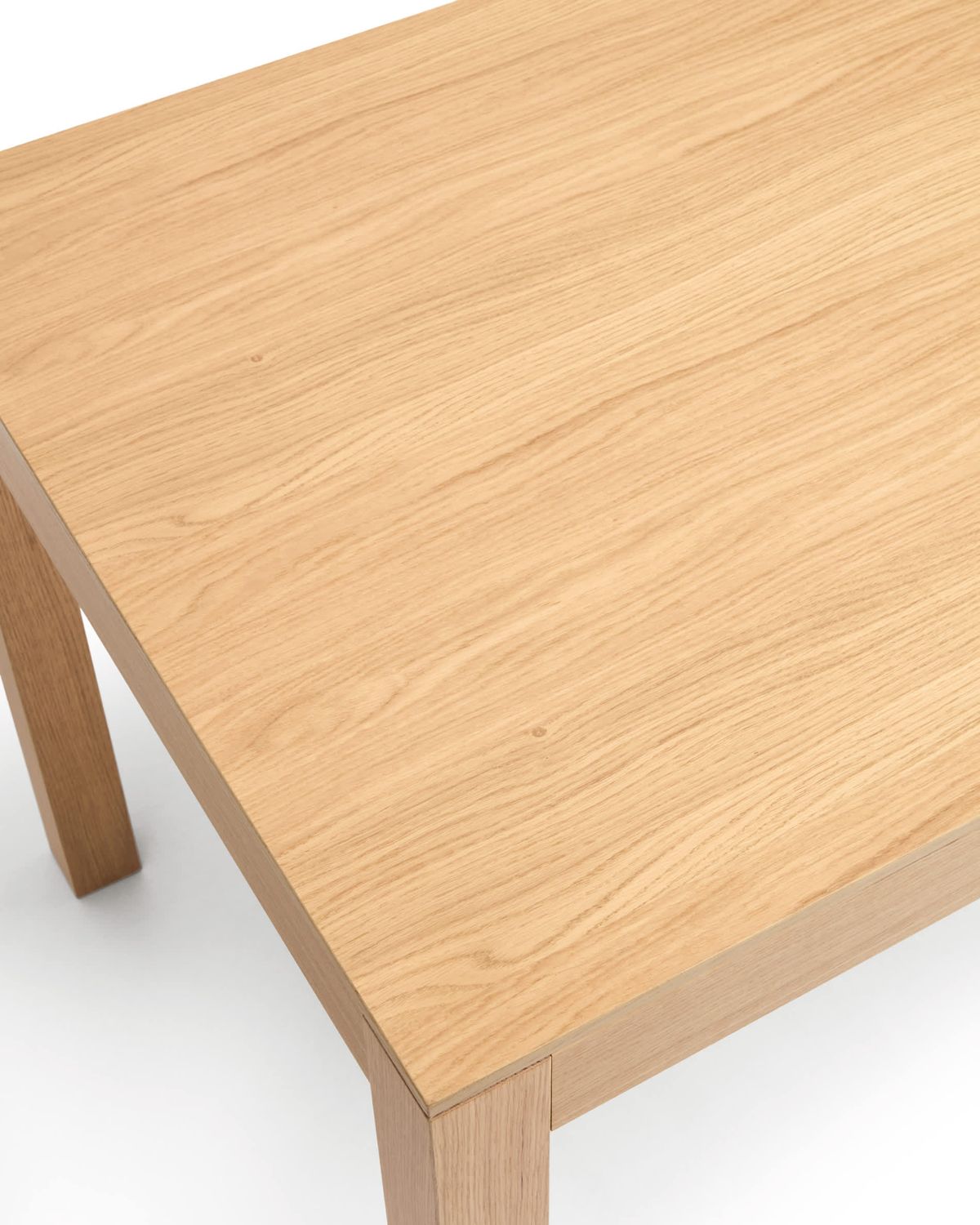 Mesa extensible Narevi en chapa de roble con acabado natural 210 (270) x 100 cm