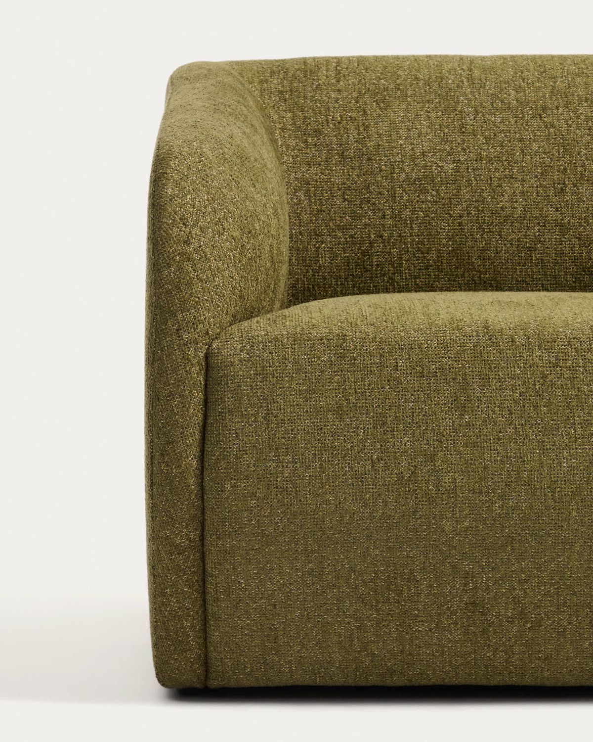 Butaca Milare de chenilla verde oliva 83 cm FSC 100%