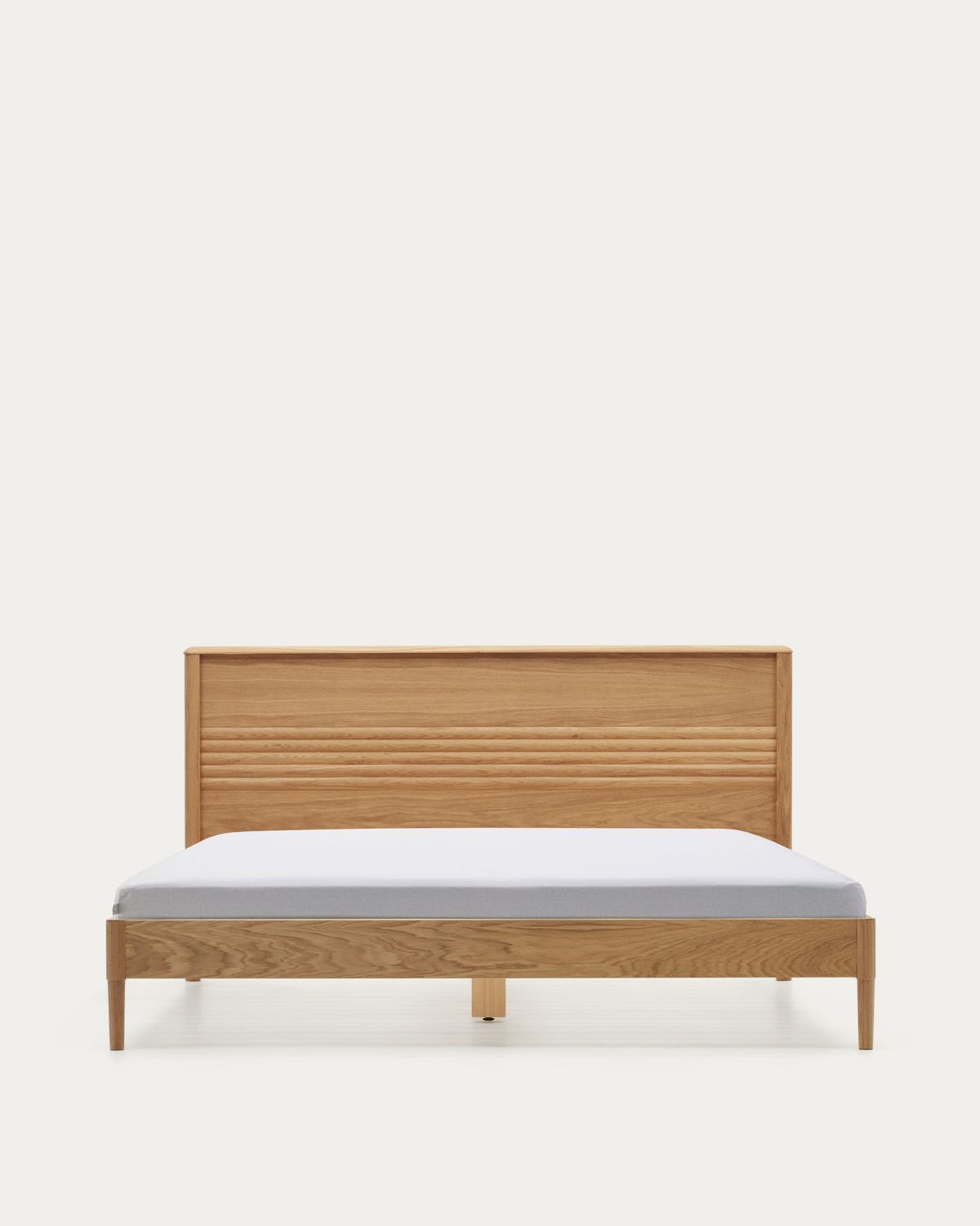 Cama Lenon de madera y chapa de roble para colchón de 180 x 200 cm FSC MIX Credit