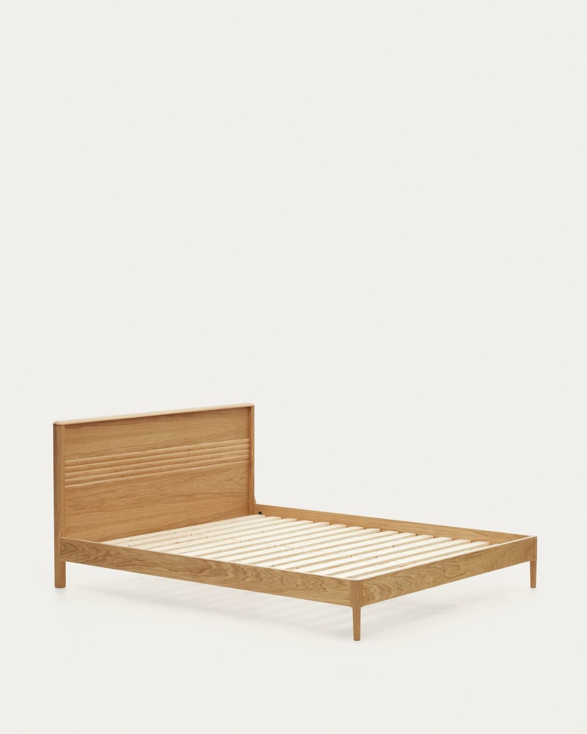 Cama Lenon de madera y chapa de roble para colchón de 180 x 200 cm FSC MIX Credit