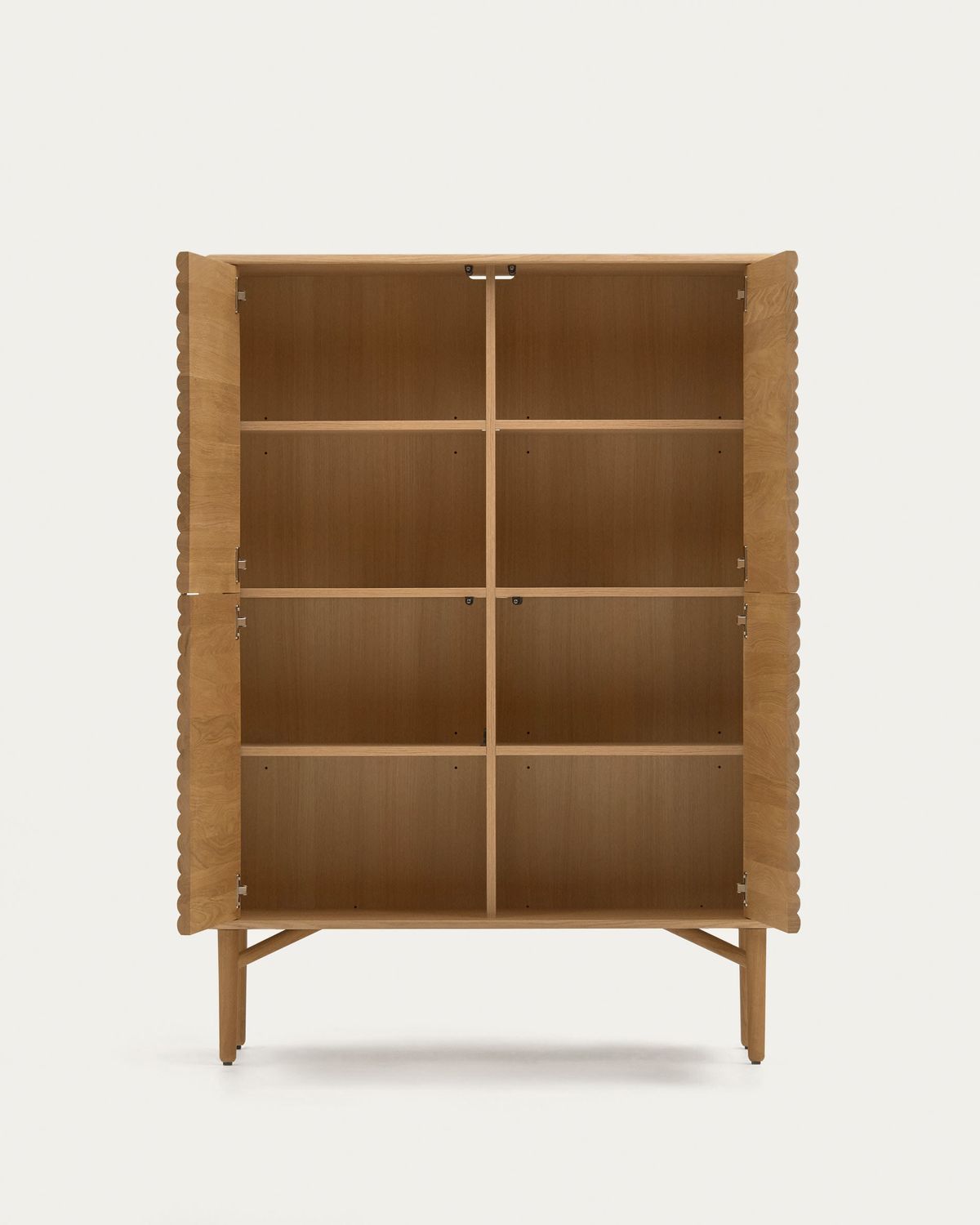 Aparador alto Lenon 4 puertas madera maciza y chapa de roble 104,5 x 144 cm FSC MIX Credit