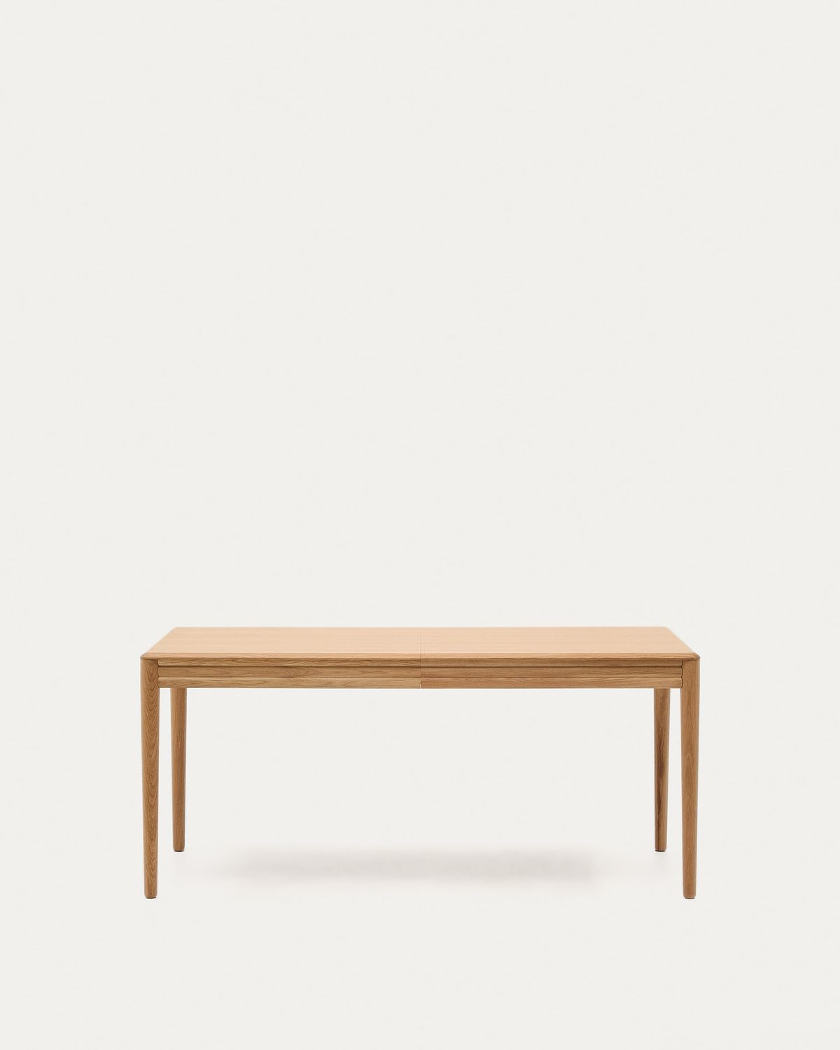 Mesa extensible Lenon chapa y  madera maciza de roble FSC MIX Credit natural 160(200)x90 cm