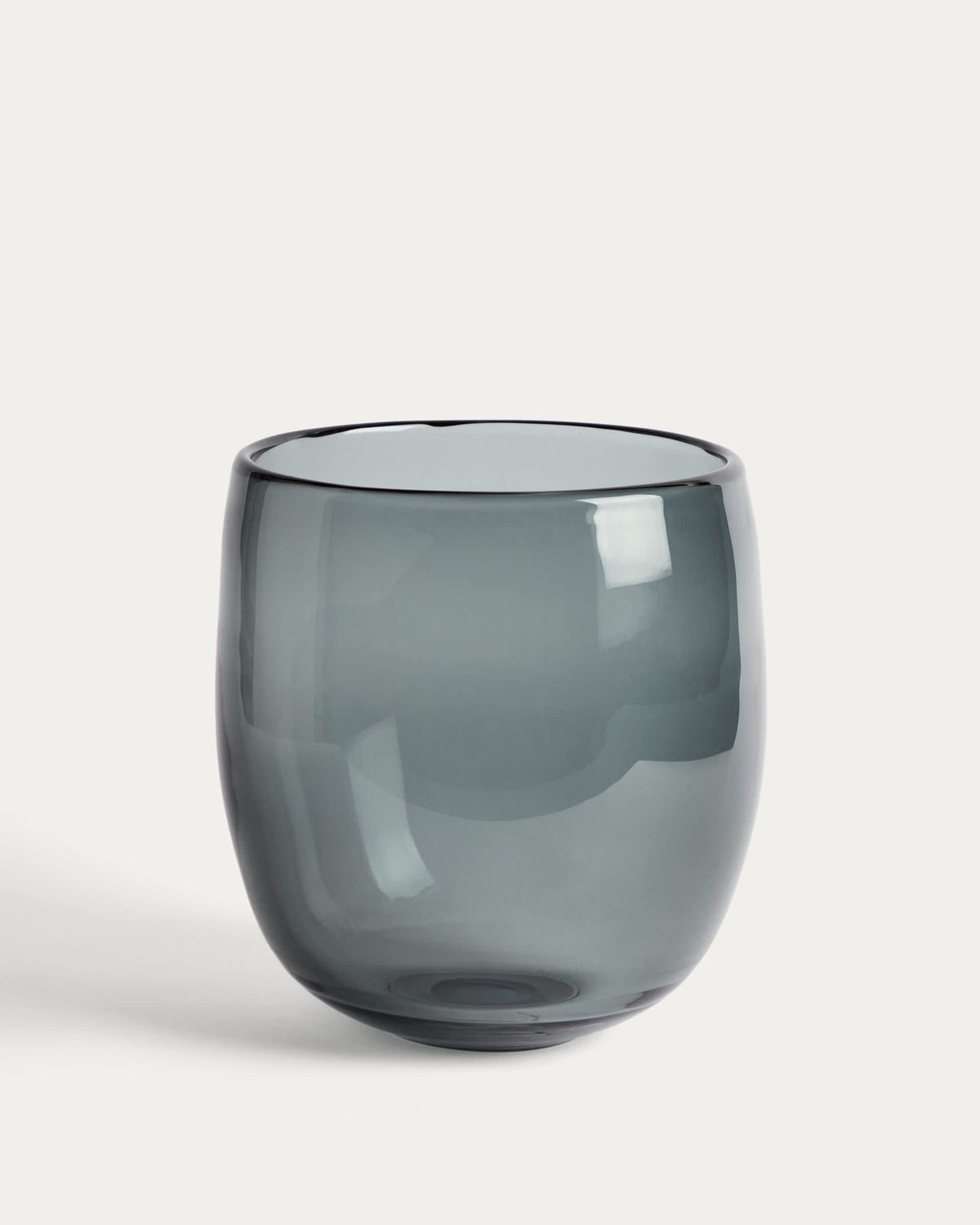 Centro de mesa Sirau de vidrio gris Ø24 cm