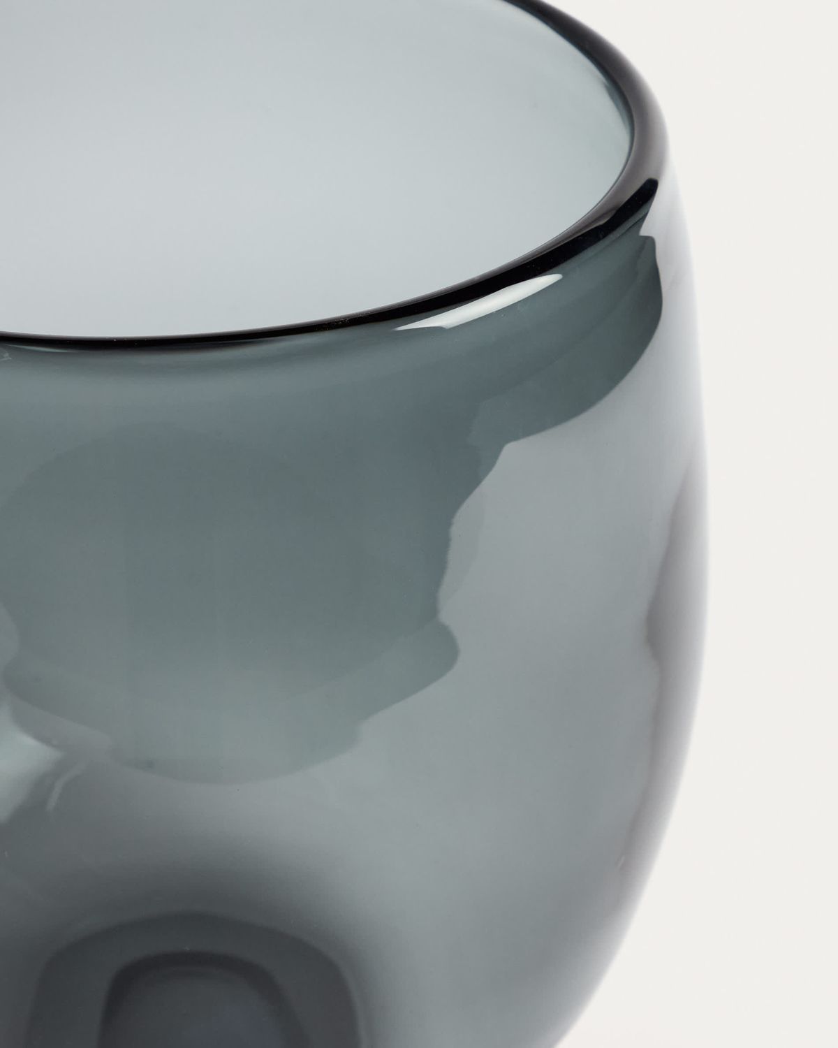 Centro de mesa Sirau de vidrio gris Ø24 cm