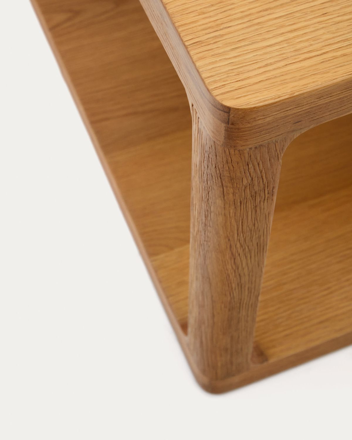 Mesa de centro Maymai de madera de roble 140 x 65 cm