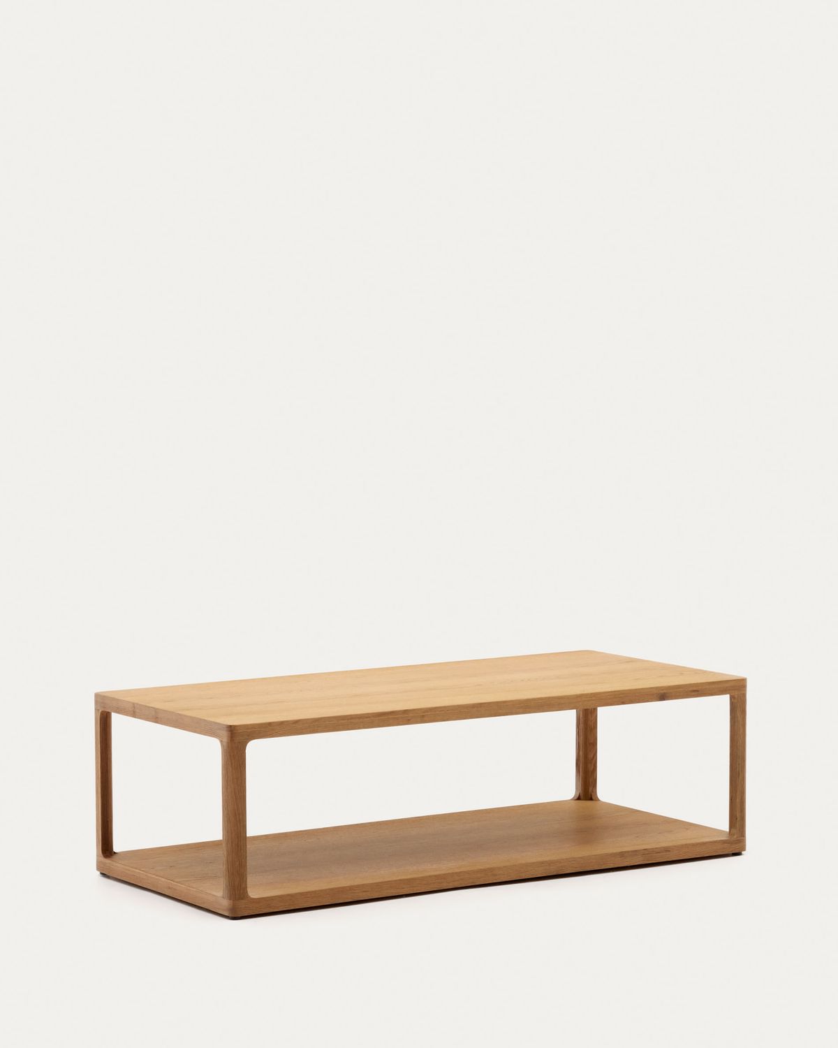 Mesa de centro Maymai de madera de roble 140 x 65 cm