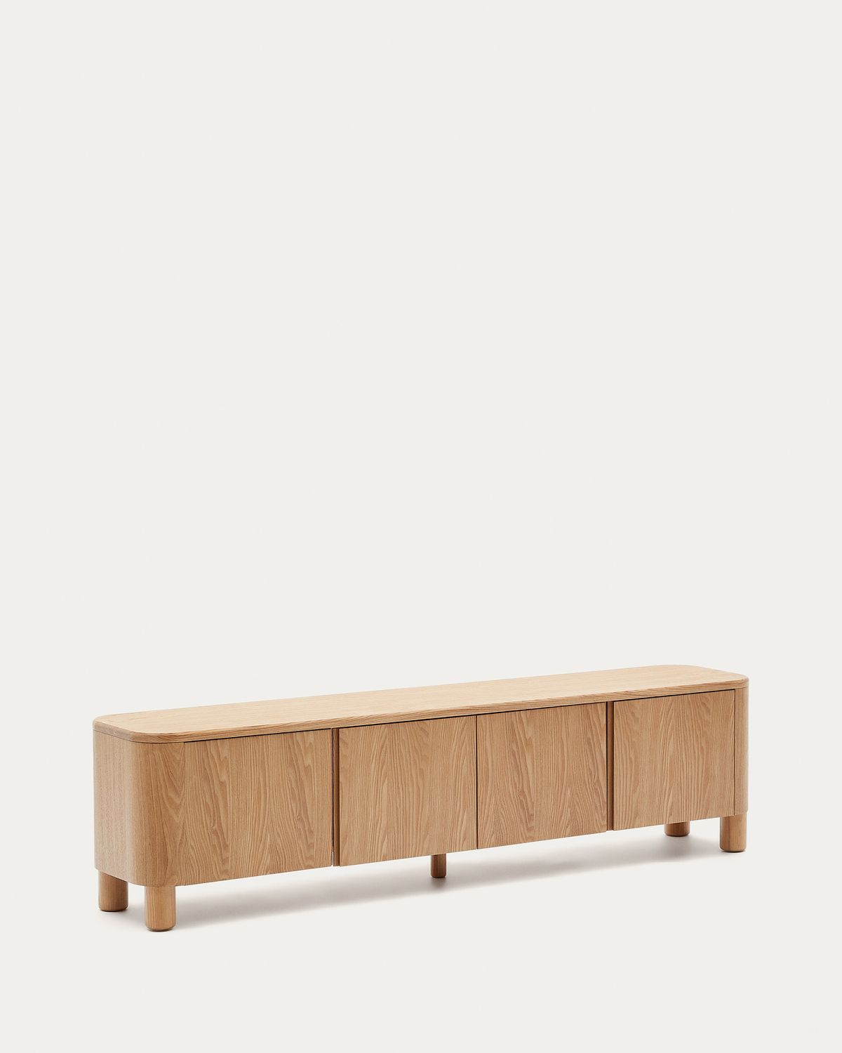 Mueble TV Salaya de madera contrachapada de fresno FSC Mix Credit 200 x 52 cm
