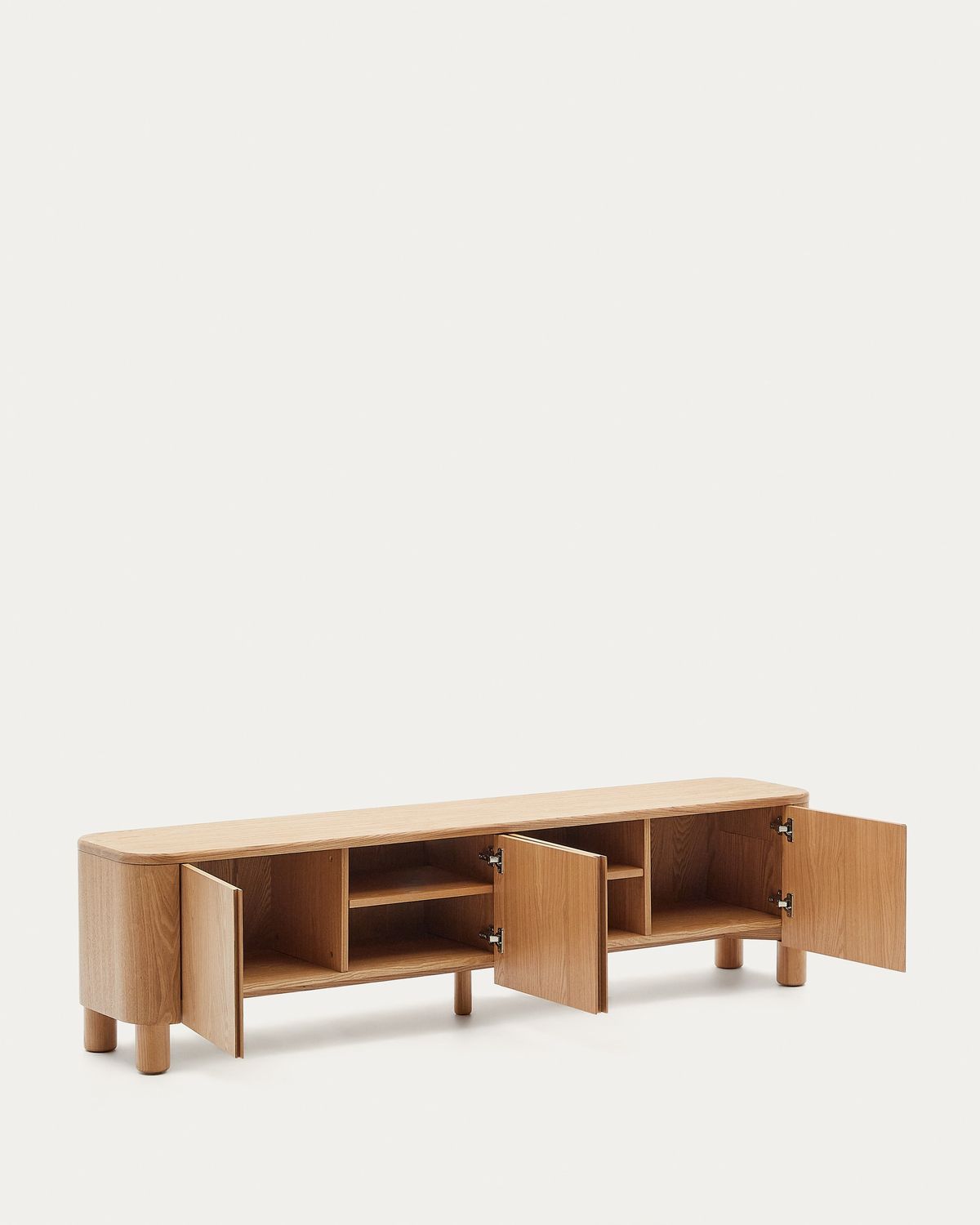 Mueble TV Salaya de madera contrachapada de fresno FSC Mix Credit 200 x 52 cm