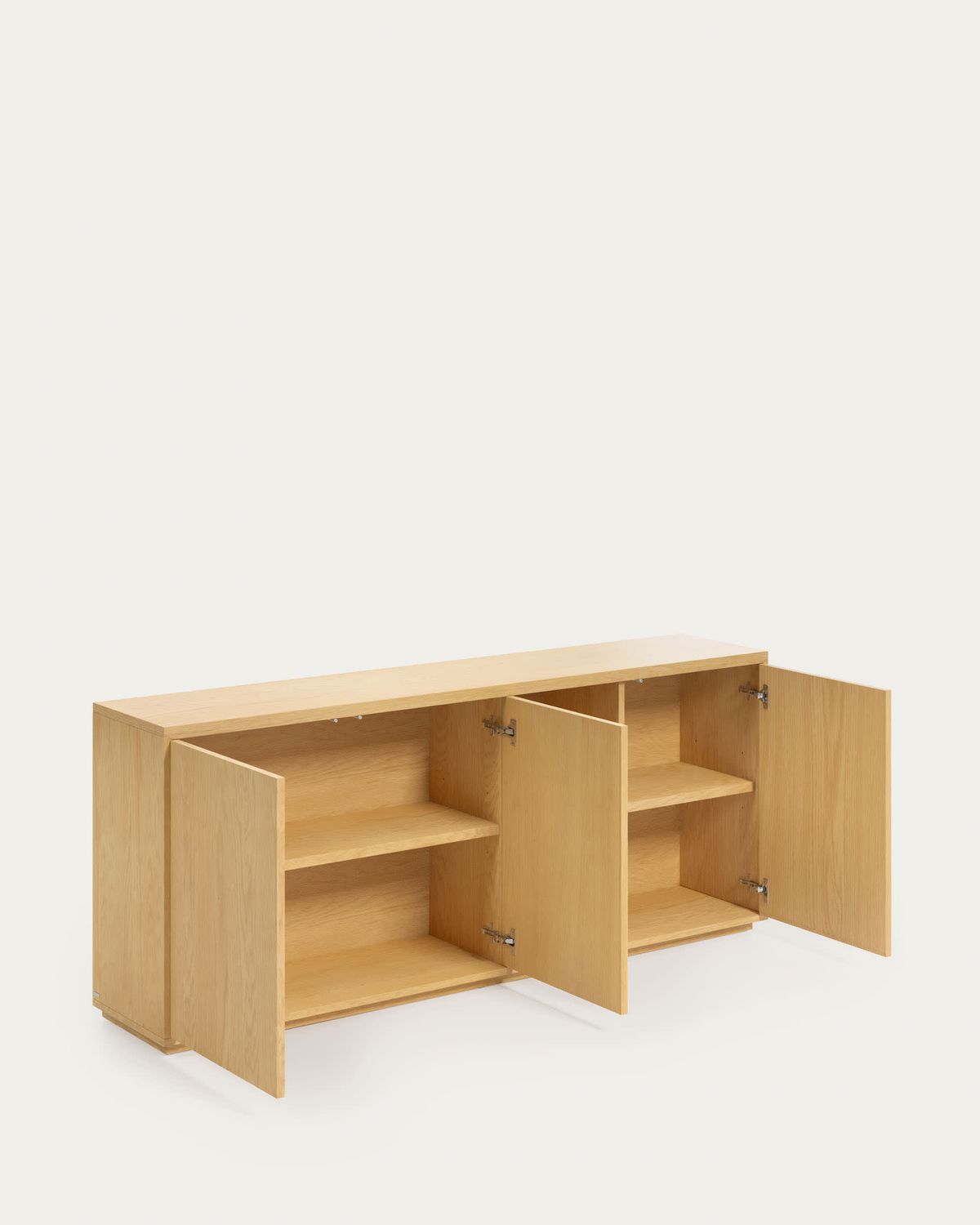 Aparador Abilen 3 puertas de chapa roble 180 x 75 cm FSC 100%