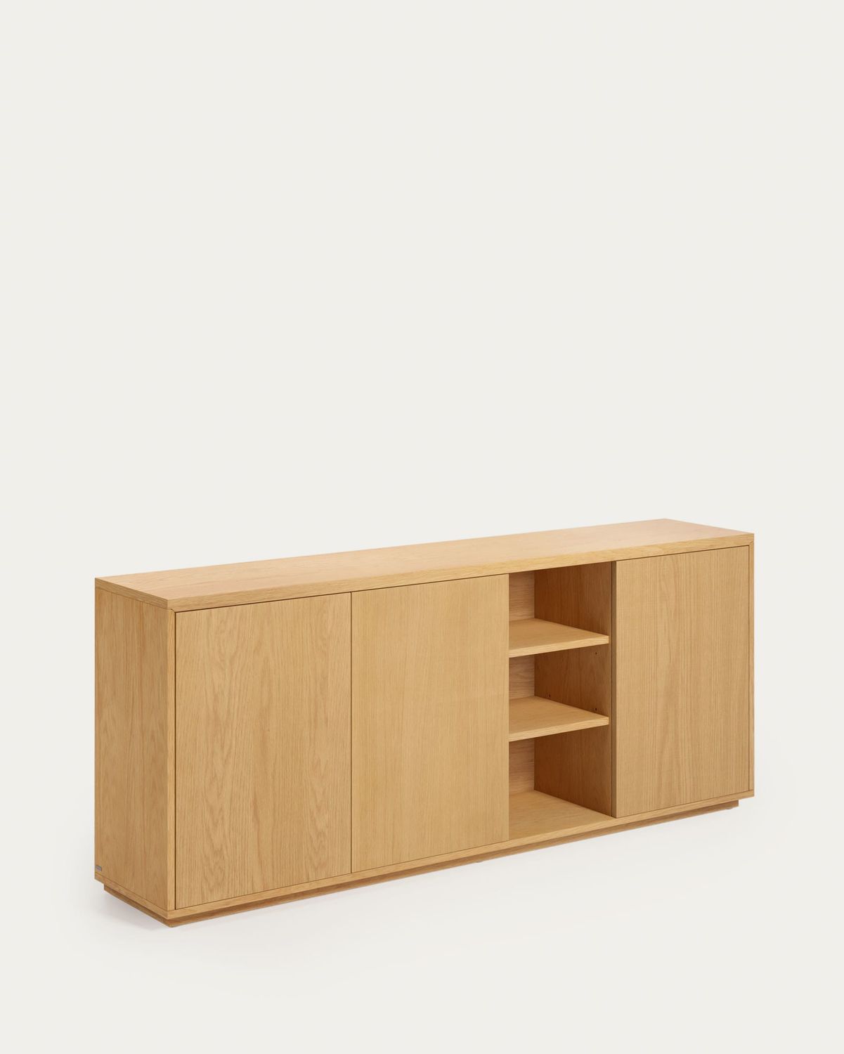 Aparador Abilen 3 puertas de chapa roble 180 x 75 cm FSC 100%