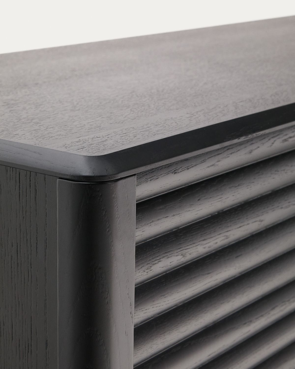 Aparador Lenon 3 puertas y 3 cajones madera maciza y chapa roble negro 200x86cm FSC Mix Credit