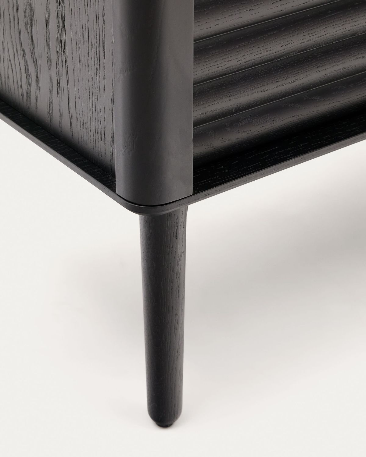Aparador Lenon 3 puertas y 3 cajones madera maciza y chapa roble negro 200x86cm FSC Mix Credit