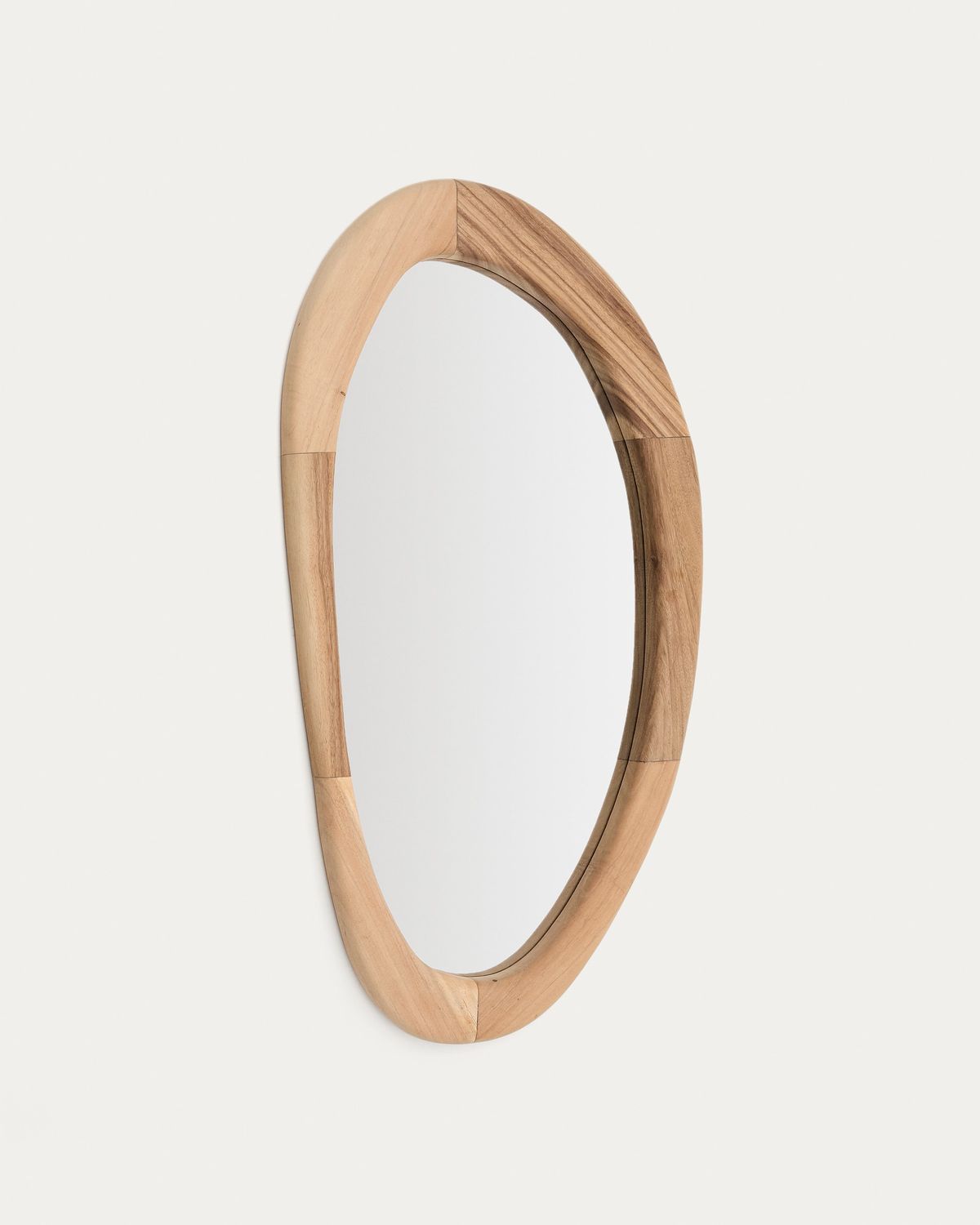 Espejo Selem de madera de mungur con acabado natural 60 x 107 cm