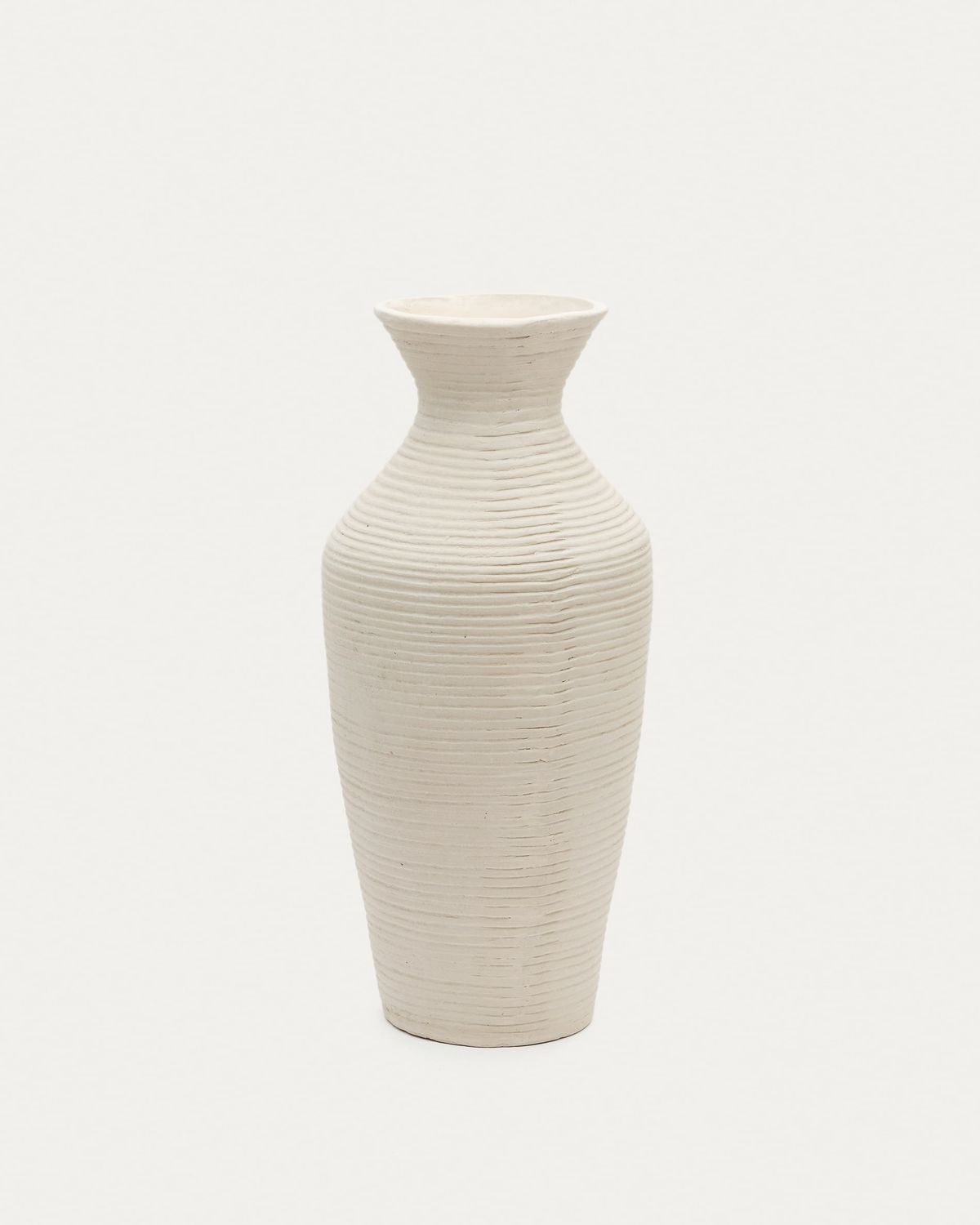 Jarrón Pria de papel maché blanco 72 cm