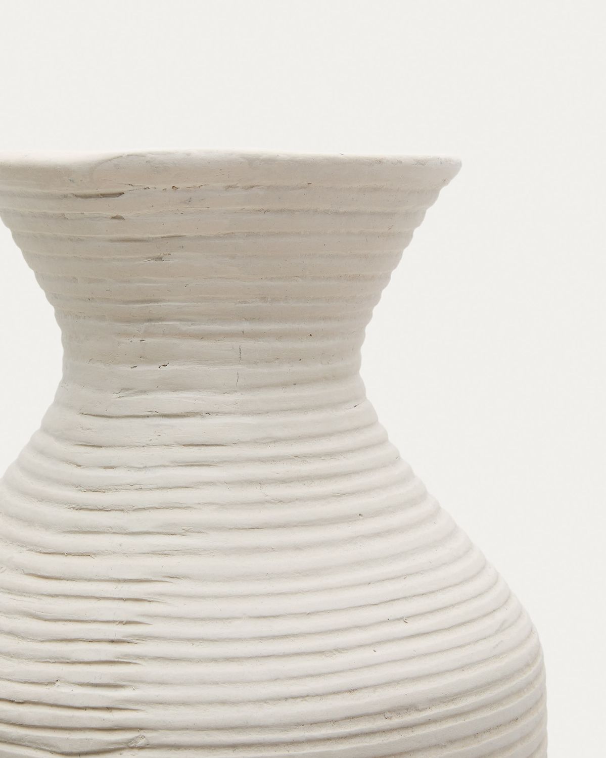 Jarrón Pria de papel maché blanco 72 cm