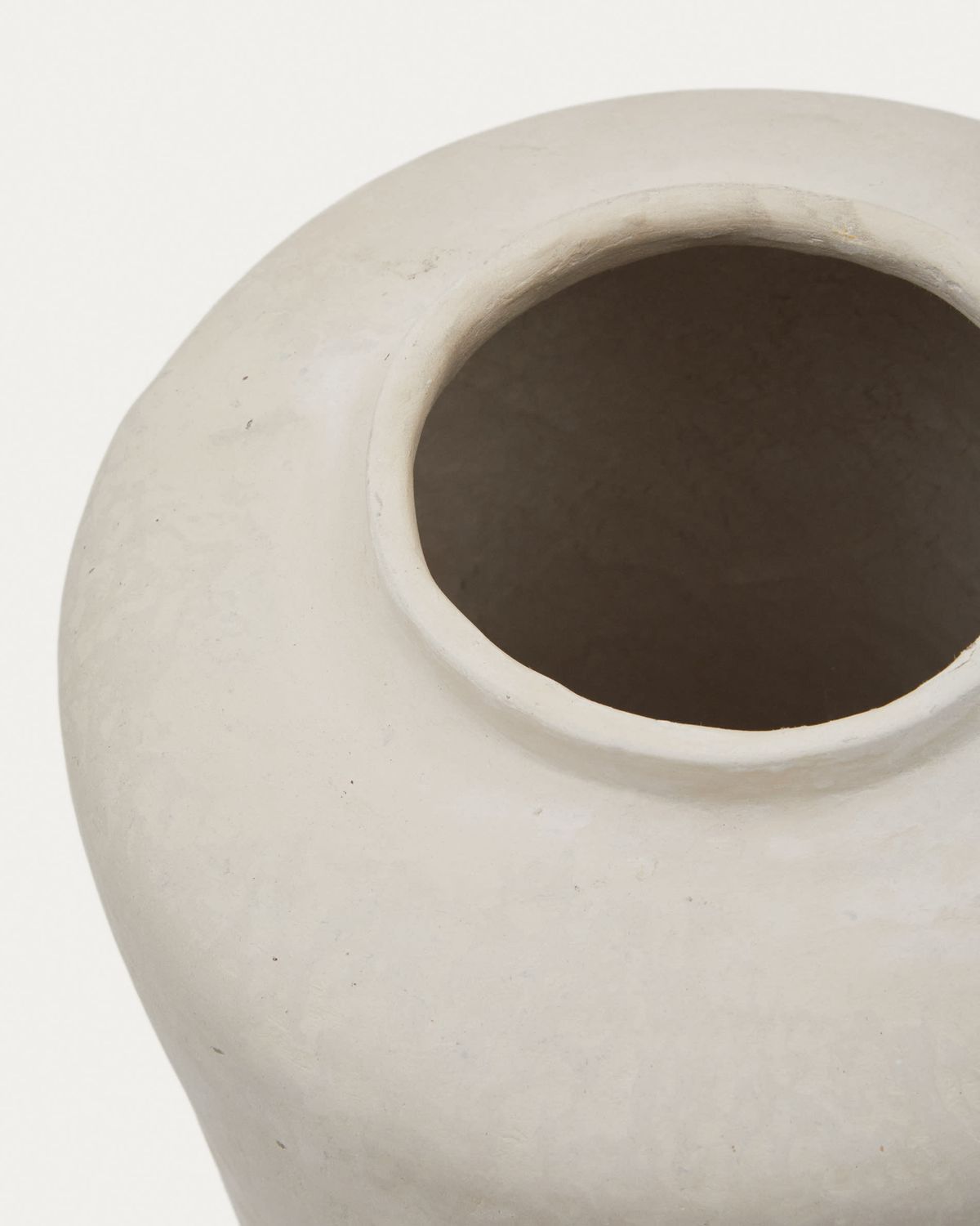 Jarrón Serina de papel maché blanco 34 cm