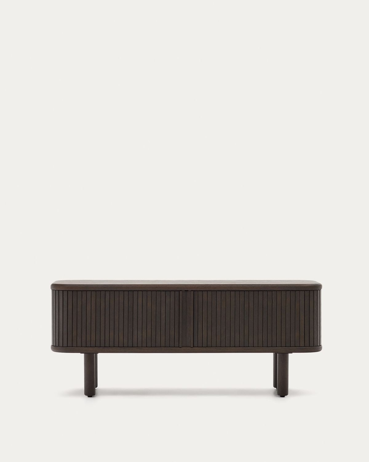 Mueble TV Mailen 2 puertas en chapa de fresno con acabado oscuro 120 x 50 cm