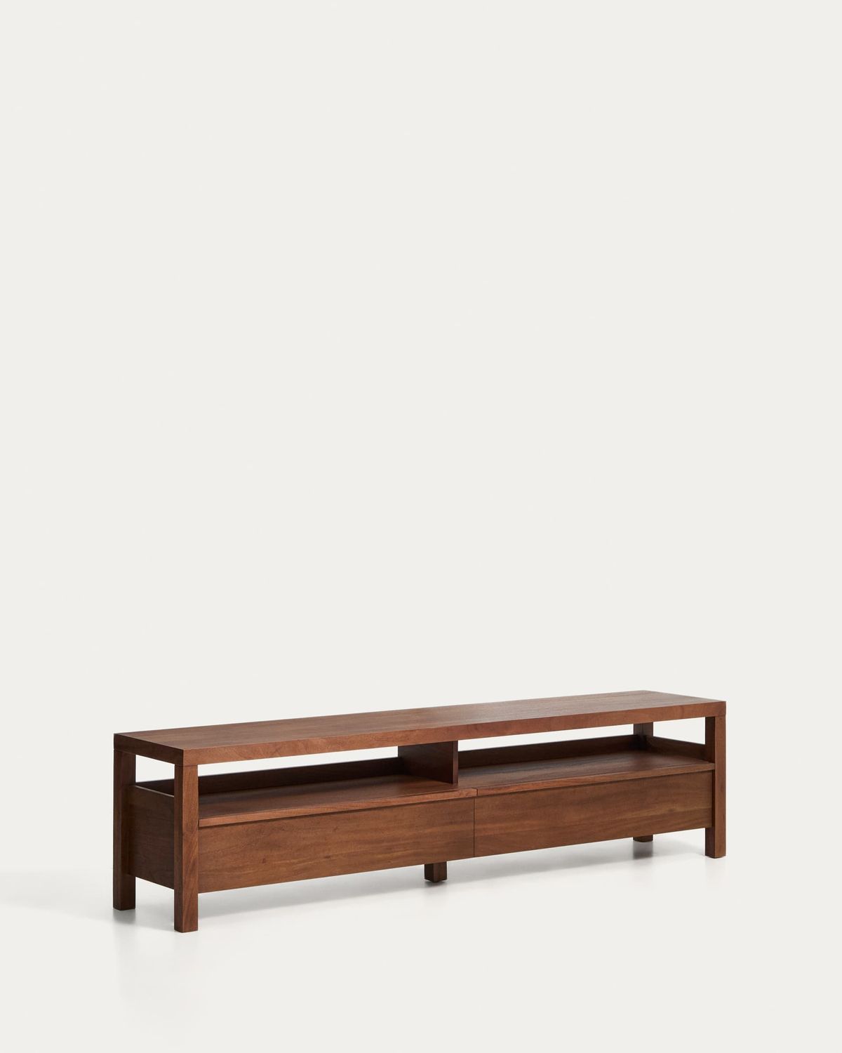 Mueble TV Norani de madera maciza y chapa de acacia 200 x 50 cm