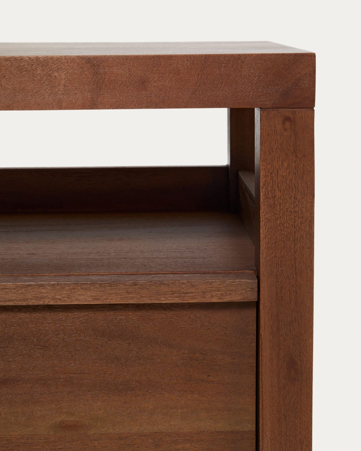 Mueble TV Norani de madera maciza y chapa de acacia 200 x 50 cm