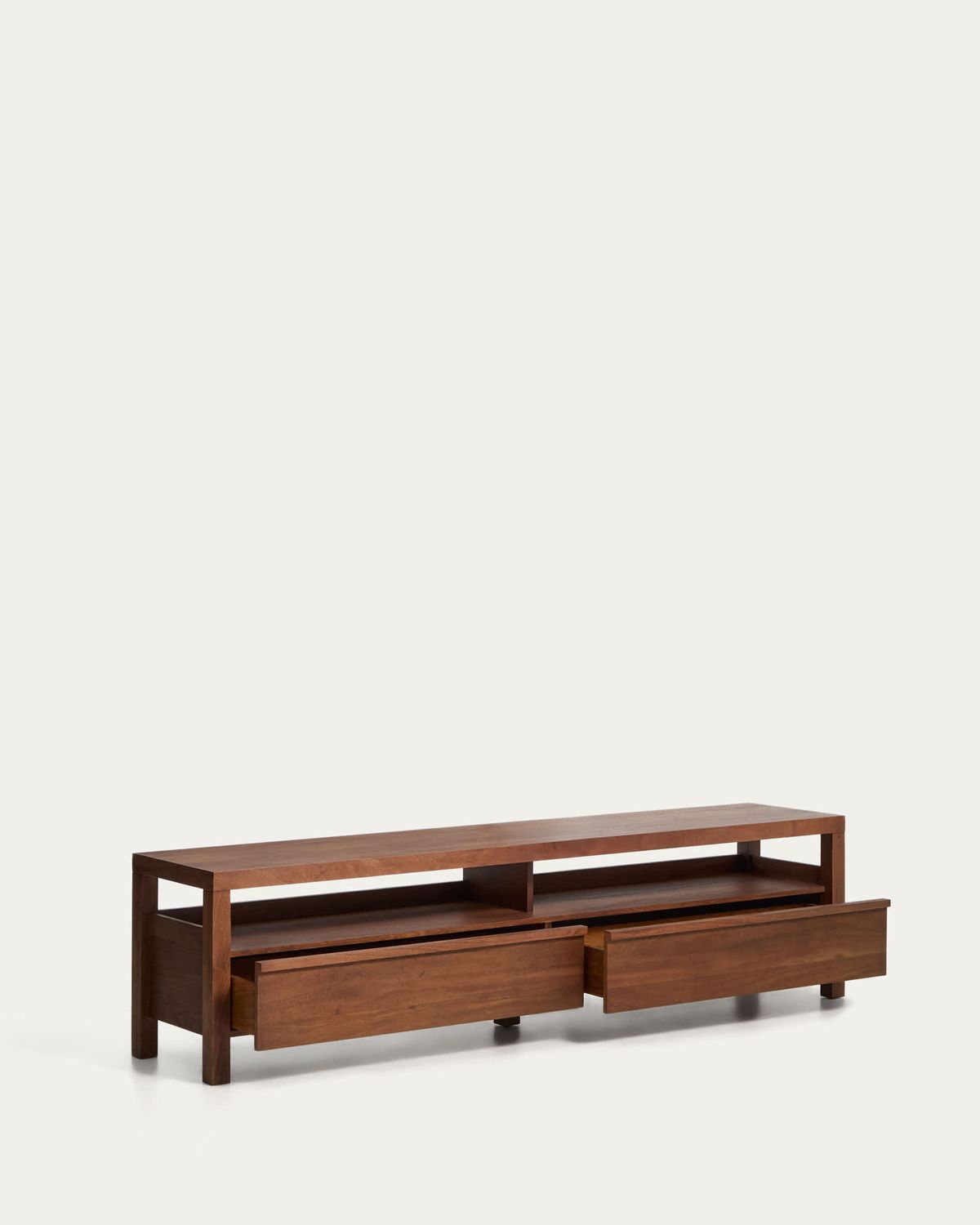 Mueble TV Norani de madera maciza y chapa de acacia 200 x 50 cm