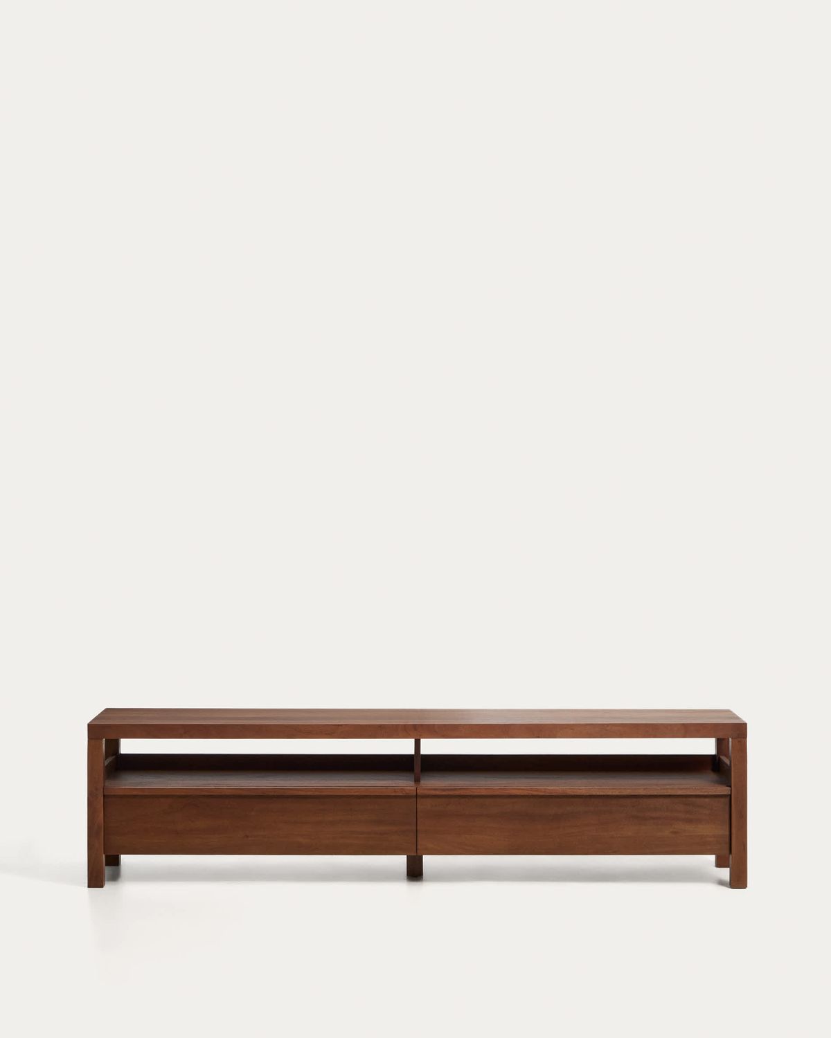 Mueble TV Norani de madera maciza y chapa de acacia 200 x 50 cm