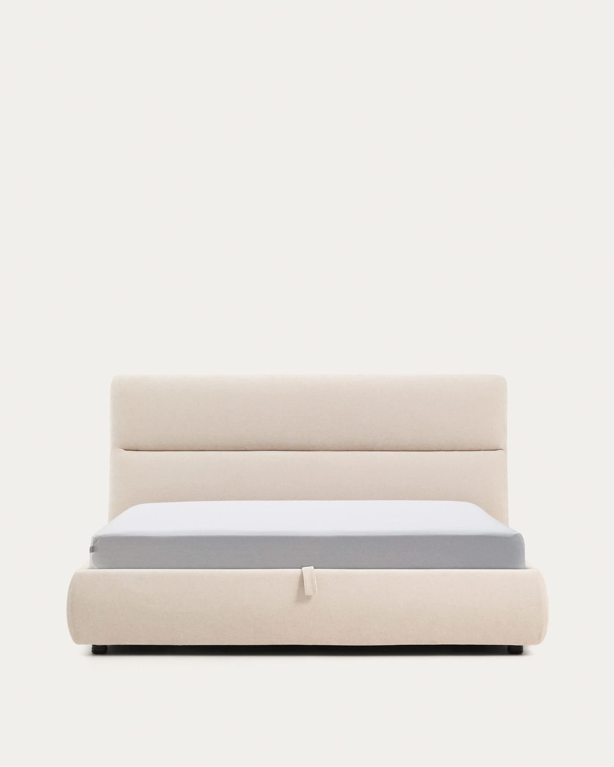 Cama desenfundable con canapé abatible Dafra de chenilla beige para colchón de 180 x 200 cm FSC 100%
