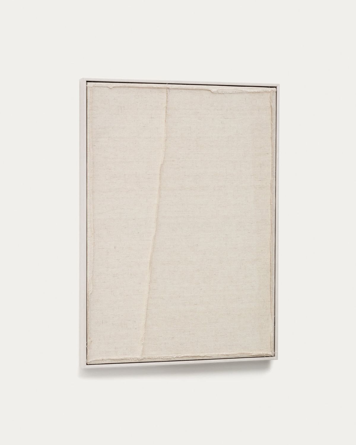Cuadro Maha blanco con línea vertical 52 x 72 cm